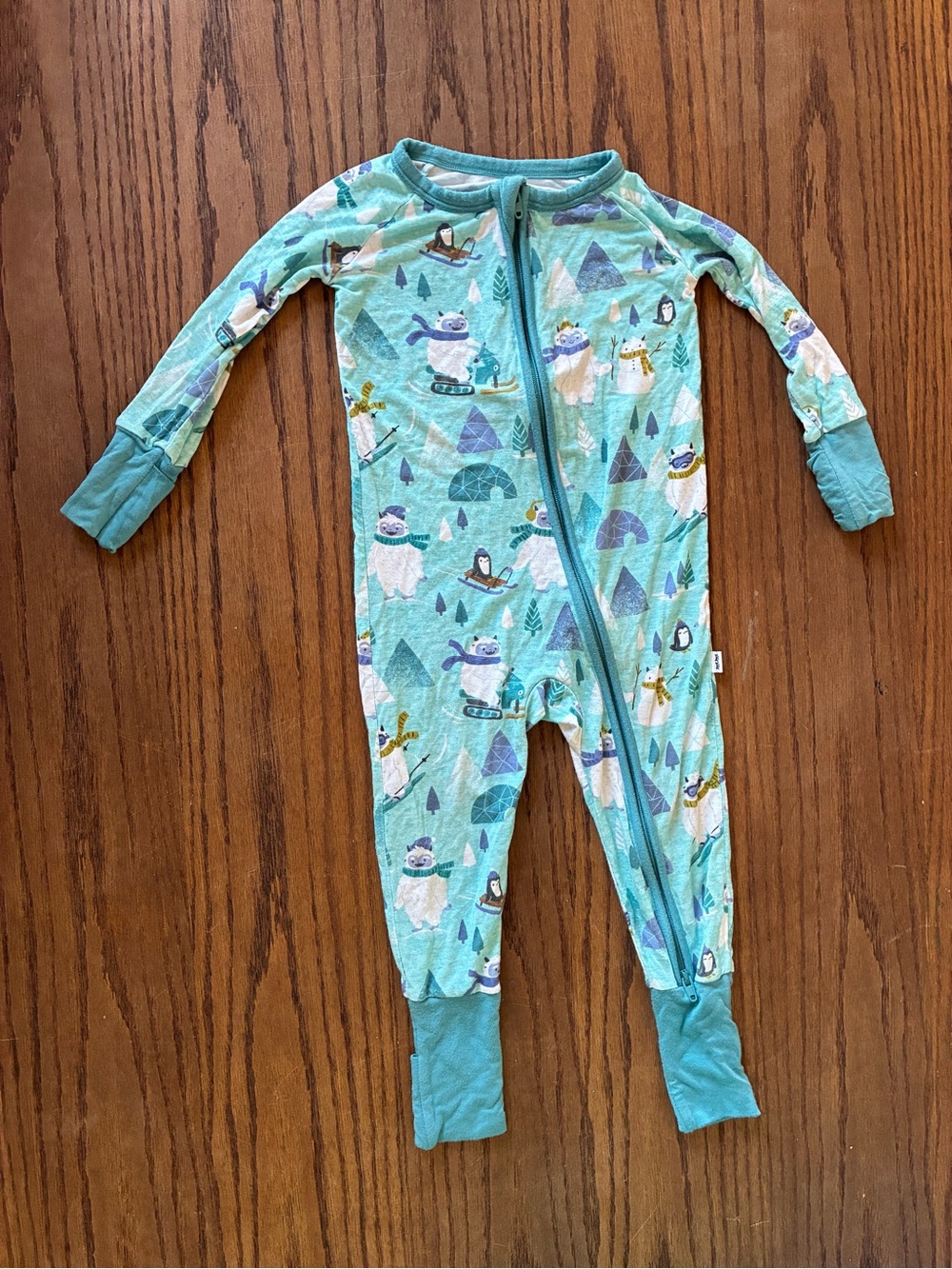 Little Sleepies Bamboo Zippy - Yeti Themed - 6-12 M